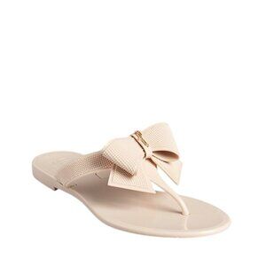 Salvatore Ferragamo Bali Jelly Sandals Womens 6 Ivory White Rubber Flip Flops